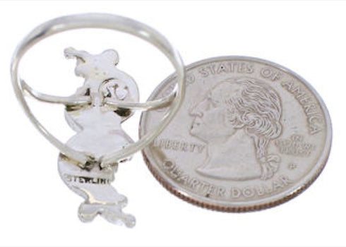 Southwestern Sterling Silver Turquoise Needlepoint Ring Size 5-1/2 YX87551